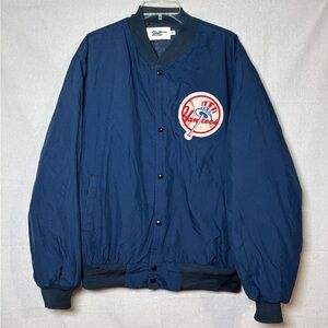 Vintage‎ Chalk Line New York Yankees USA Made Satin Bomber Jacket Mens Sz XXL